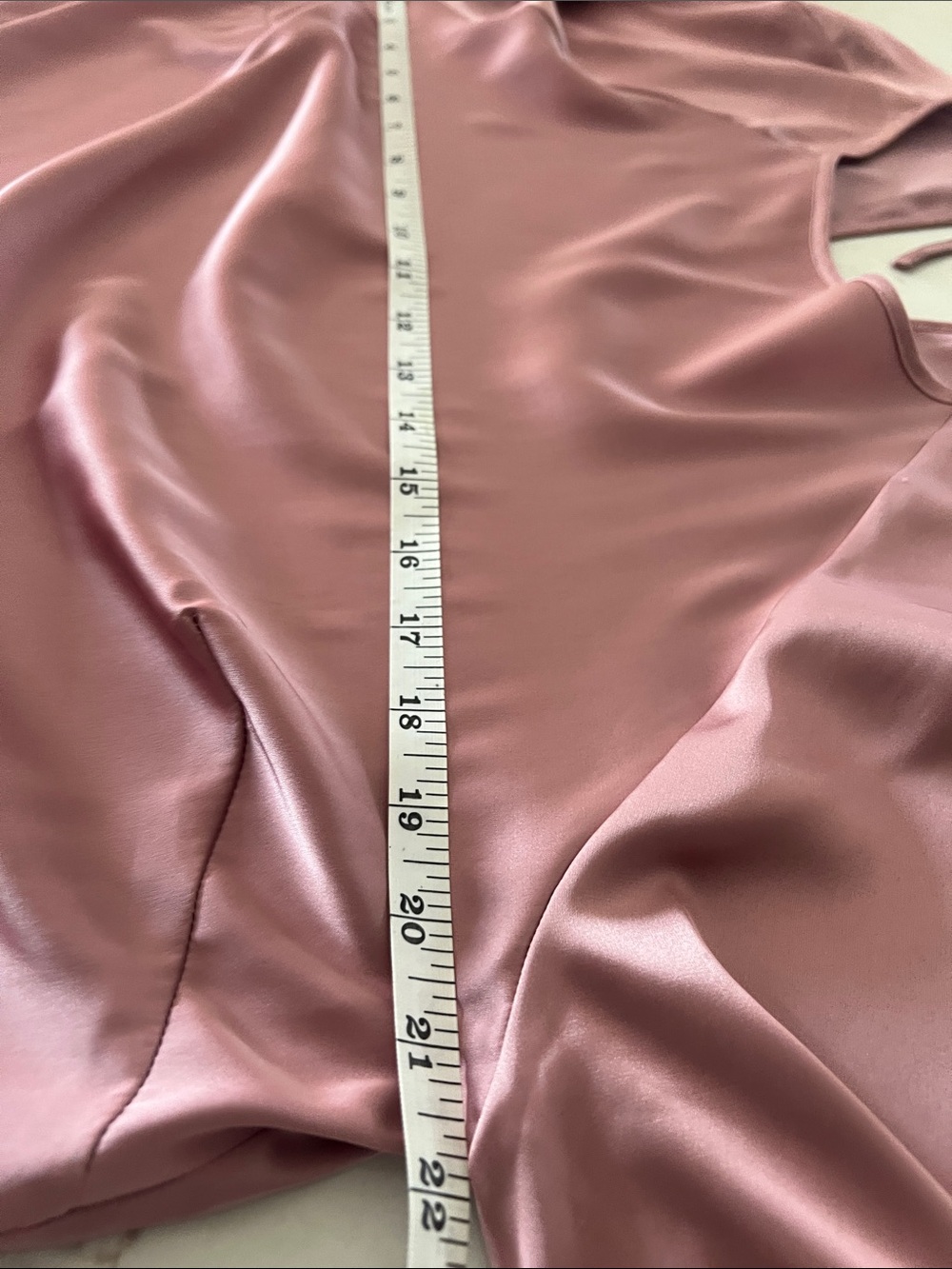 ELOQUII Poet Sleeve Tie Back Blouse Mauve Dusty Rose Women’s Size 14 - Picture 11 of 14